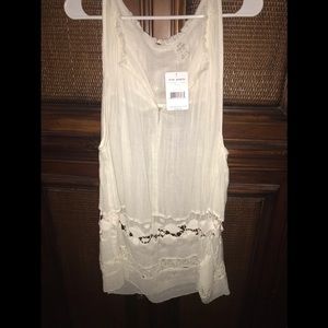 Free People Costa Brava Ivory mini dress XS damage